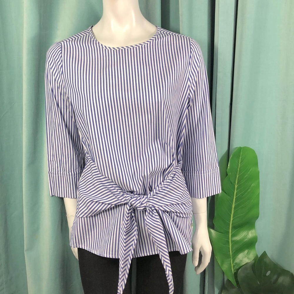 NEW💖 Milano Blue & White Striped Top 36 - NWOT
